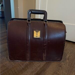 Coach Brown Leather Briefcase